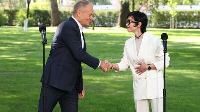 Donald Tusk i Barbara Mróz-Gorgoń