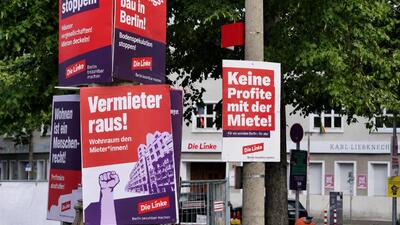 plakaty Die Linke w Berlinie