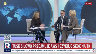 Marcin Horała i Urszula Pasławska komentowali w Republice atak na Akademię Wymiaru Sprawiedliwości oraz działania Waldemara Żurka.