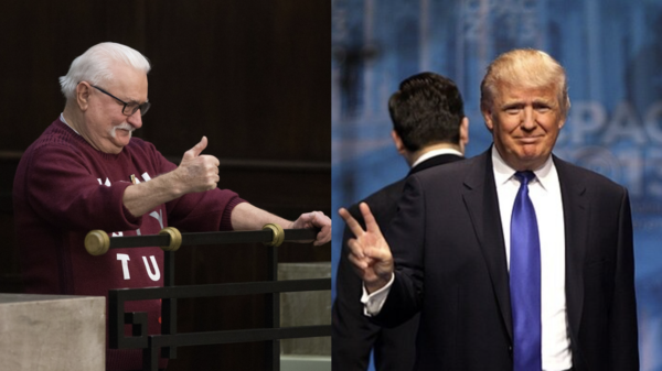 wałęsa, trump
