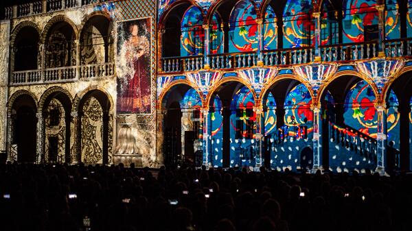 mapping na Zamku Królewskim w Krakowie