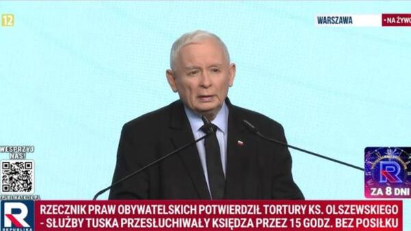 Dzisiaj mamy do czynienia z nowym istotnym wydarzeniem. Rzecznik Praw Obywatelskich, czyli przedstawiciel obozu władzy, potwierdził w oświadczeniu, że doszło do bardzo poważnych nadużyć w stosunku do dwóch pań z Ministerstwa Sprawiedliwości i ks. Olszewskiego, powiedział Kaczyński