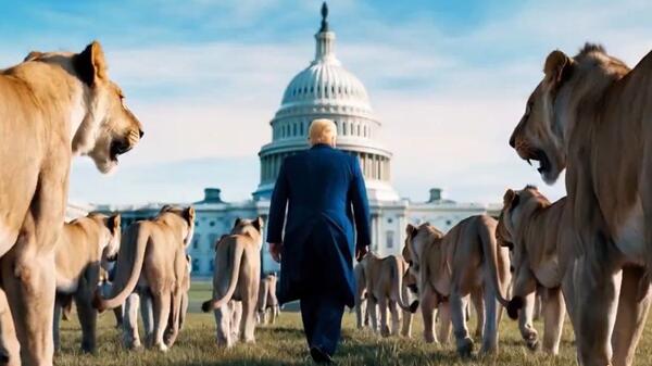 Donald Trump wraca z "lwami"