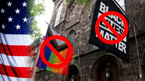 koniec z flagami LGBT i BLM
