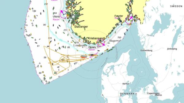 Mapa: Norweska Administracja Przybrzeżna NAIS
