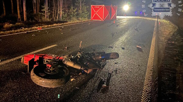 Tragiczny wypadek na drodze. Nie żyje 18-letni motocyklista