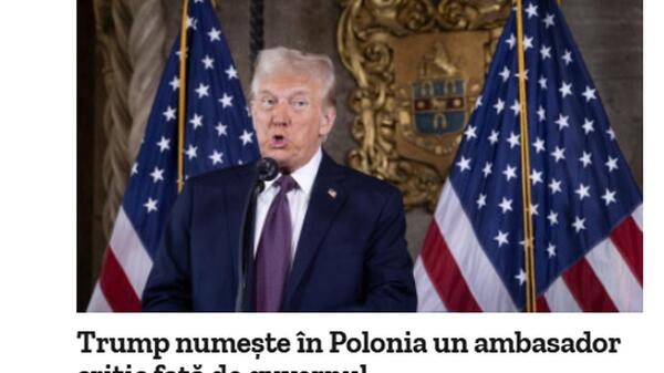 portal rumuński o nominacji Trumpa
