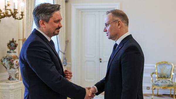 Prezydent Duda i Marcin Wiącek