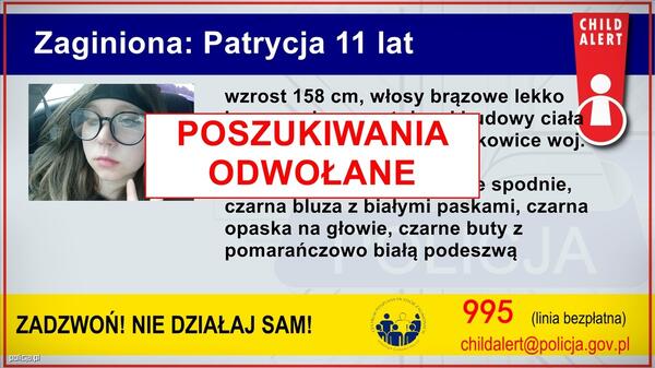child alert odwołany