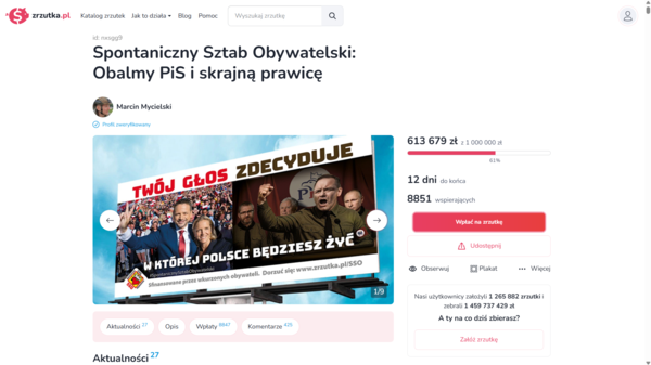 Spontaniczny sztab - Zrzutka.pl