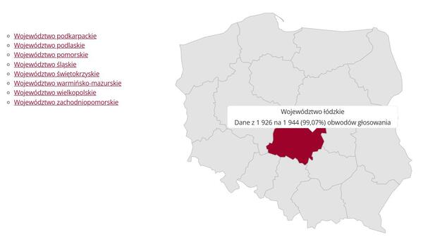mapa wyników
