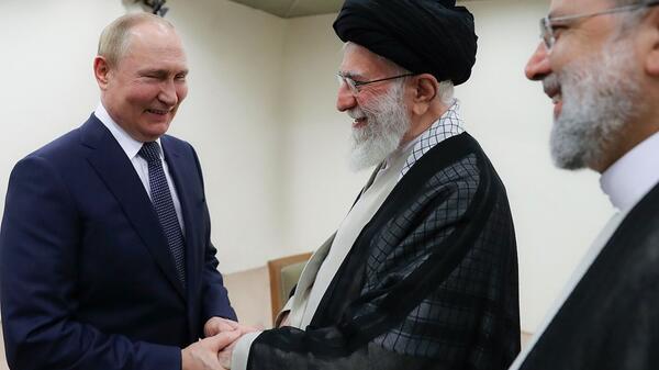 Władimir Putin i Ali Chamenei w Teheranie (2022)