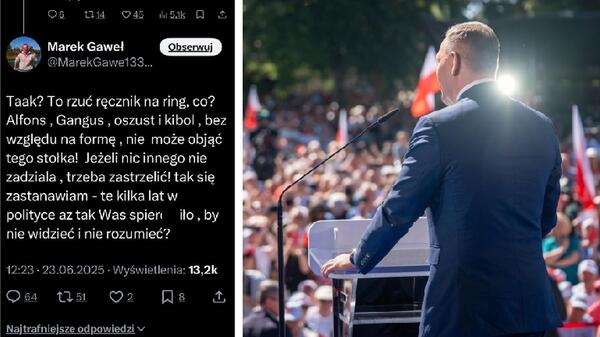 grozi śmiercią prezydentowi elektowi Karolowi Nawrockiemu