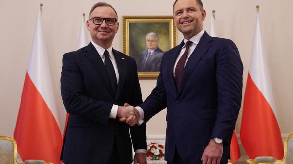 Prezydent Andrzej Duda i Prezydent elekt Karol Nawrocki