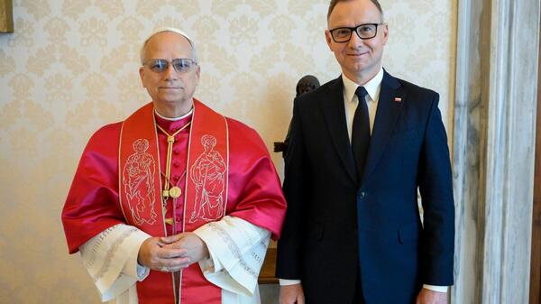 Prezydent Andrzej Duda i papież Leon XIV