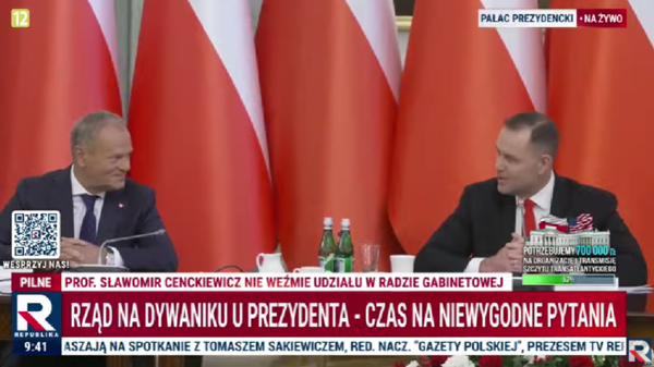 Nawrocki - Tusk. Rada Gabinetowa Pałac Prezydencki