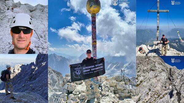 Na obu zdobytych szczytach, na wysokości 2962 m n.p.m. oraz 2628 m n.p.m. żołnierz rozpostarł baner 20 Przemyskiej Brygady Obrony Terytorialnej