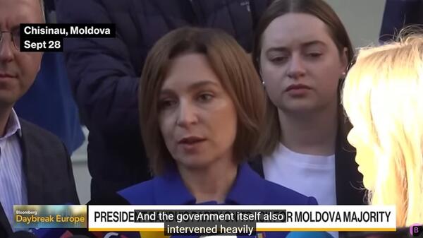 Maia Sandu na konferencji prasowej po wyborach
