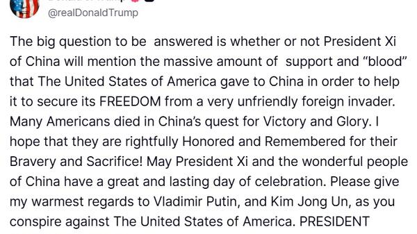 Donald Trump - Truth Social Donald Trump - Truth Social