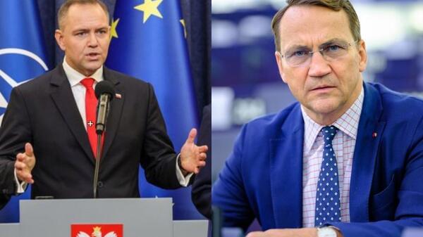Karol Nawrocki i Radosław Sikorski w sporze