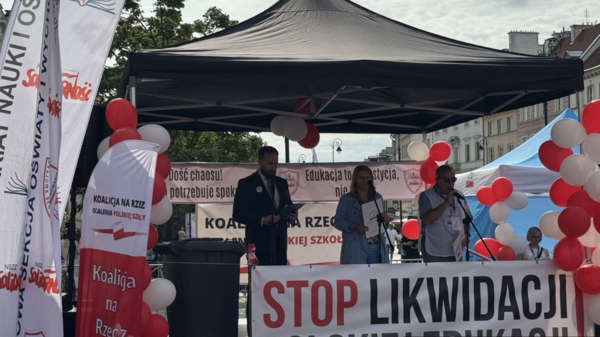 Protest przeciwko zmianom w edukacji