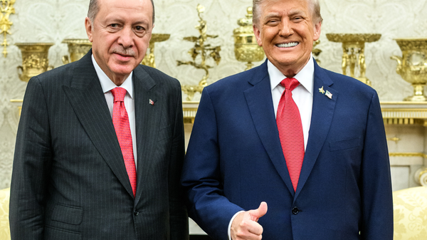 Prezydenci Turcji i USA Recep Tayyip Erdoğan oraz Donald Trump