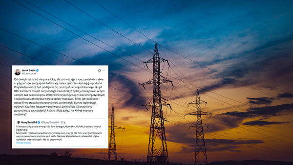 Sasin komentuje zmiany cen energii