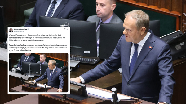 Kamiński krytykuje wystąpienie Tuska w sprawie sabotażu