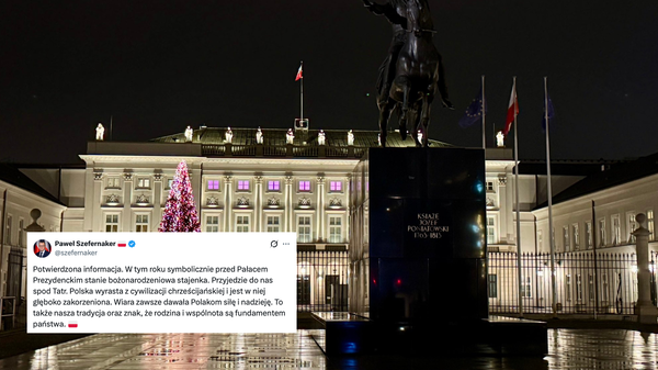 Bożonarodzeniowa stajenka stanie przed Pałacem Prezydenckim