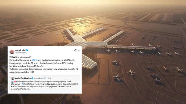 350 km/h tylko na papierze? Internauci punktują rząd Tuska ws. CPK