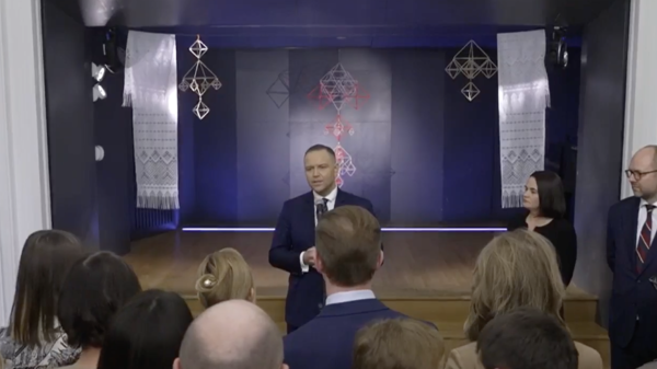 Prezydent Nawrocki spotkał się z Białorusinami w Belwederze