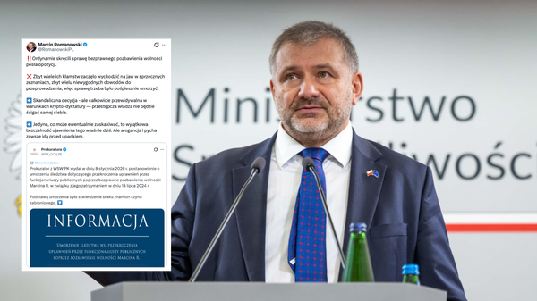 Umorzenie śledztwa ws. zatrzymania Marcina Romanowskiego