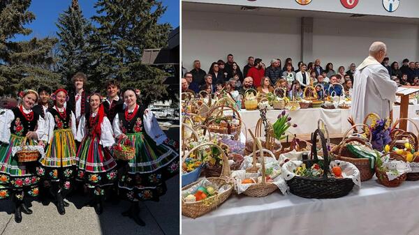 święcenie pokarmów w polskiej parafii w Calgary