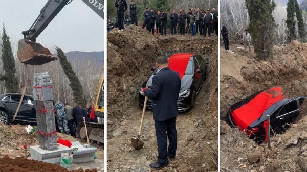 pochówek z mercedesem