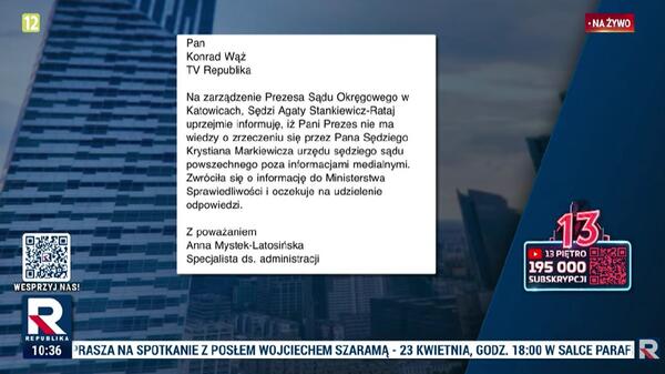 Sąd w Katowicach o Markiewiczu