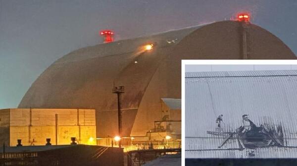 dziura w czarnobylskim sarkofagu