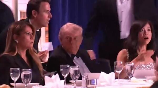 Donald Trump z Pierwszą Damą USA na kolacji