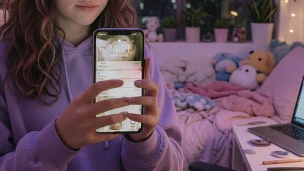 nastolatka na telefonie