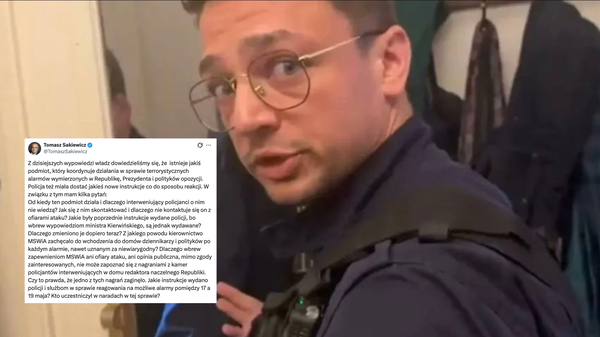 Redaktor naczelny Republiki Tomasz Sakiewicz pyta o działania służb po serii alarmów