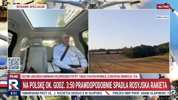 Prof. Sławomir Cenckiewicz komentuje incydent z rosyjską rakietą nad Polską