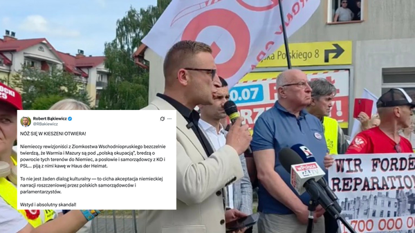 Bąkiewicz alarmuje ws. działalności niemieckich ziomkostw. Mówi o „niemieckiej narracji roszczeniowej”