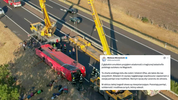 Morawiecki zabrał głos po tragedii polskiego autokaru na Węgrzech: "To chwila wielkiego bólu"
