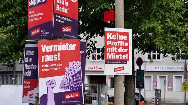 plakaty Die Linke w Berlinie