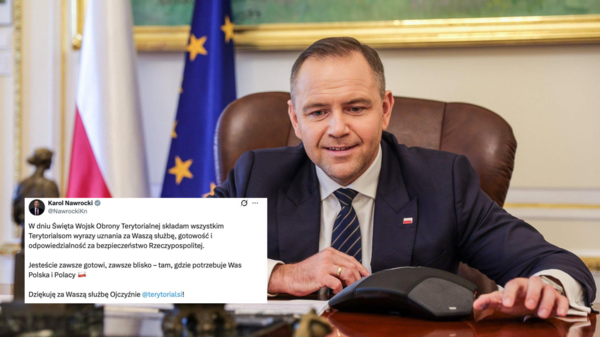Karol Nawrocki z życzeniami dla żołnierzy WOT
