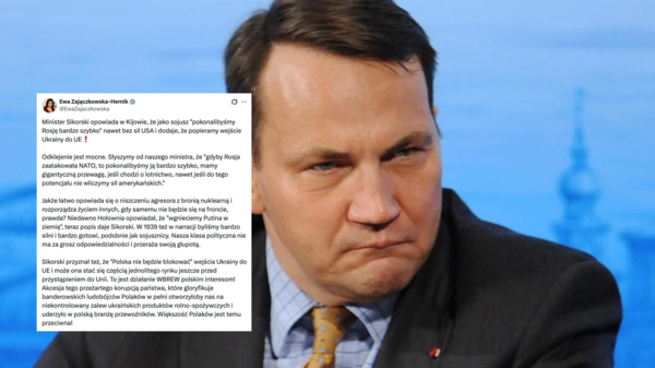Zajączkowska-Hernik ostro o słowach Sikorskiego ws. Ukrainy: „Nasza klasa polityczna nie ma za grosz odpowiedzialności”