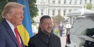 Zełenski w marynarce na spotkaniu z Trumpem