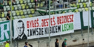 Kibice Lechii za Nawrockim