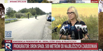 Konferencja prokuratury o dronie spod Terespola