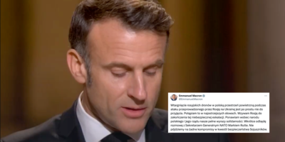 Macron o rosyjskich dronach nad Polską