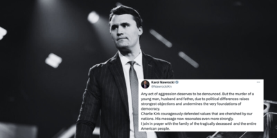 Nawrocki reaguje na morderstwo Charliego Kirka